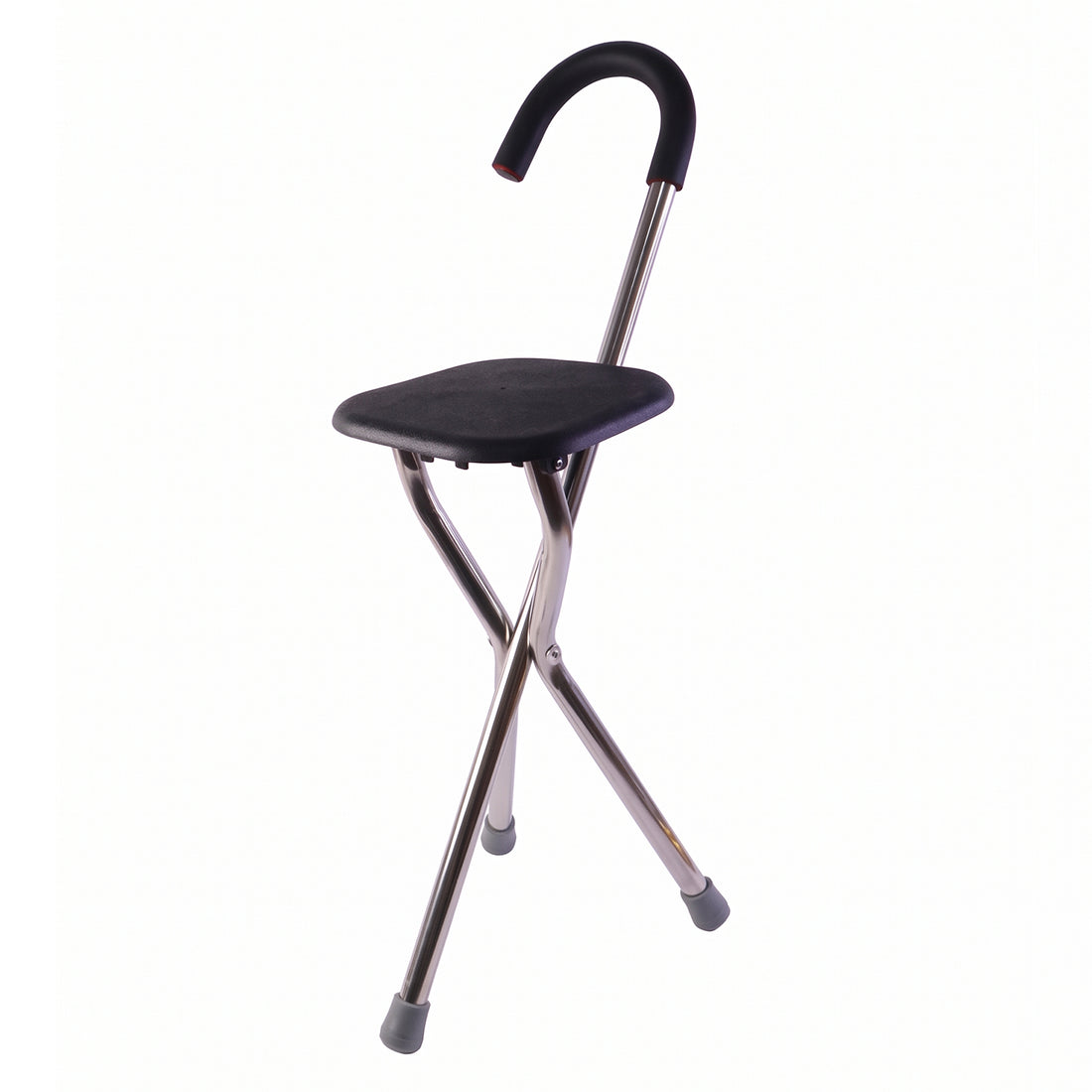 Folding Walking Stick With Seat 3 Leg Cane Stool Chair Support Stand (1 Pc)